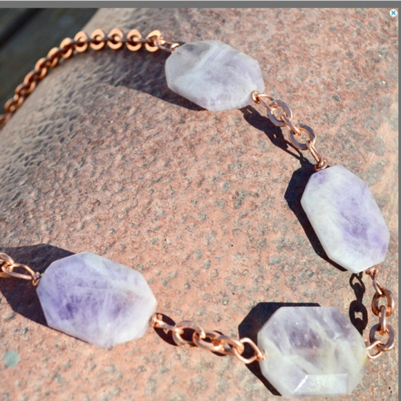 Conceptual Subculture Jewelry - Lavender Jadeite Copper Heavy Chain Jade HOST PICK